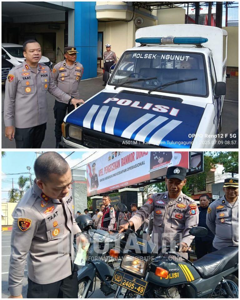 Kapolres Tulungagung Lakukan Pemeriksaan Belasan Kendaraan Dinas, Paling Tua Produksi Tahun 1984 1000374992