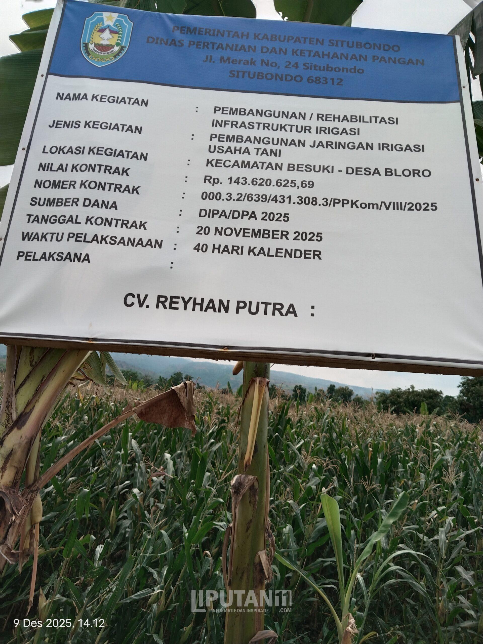 Minim Pengawasan.....!! Pembangunan Jaringan Irigasi Infrastruktur Usaha Tani Desa Bloro Kec.Besuki Diduga Langgar Spesifikasi dan K3 1 IMG 20251209 141241 scaled