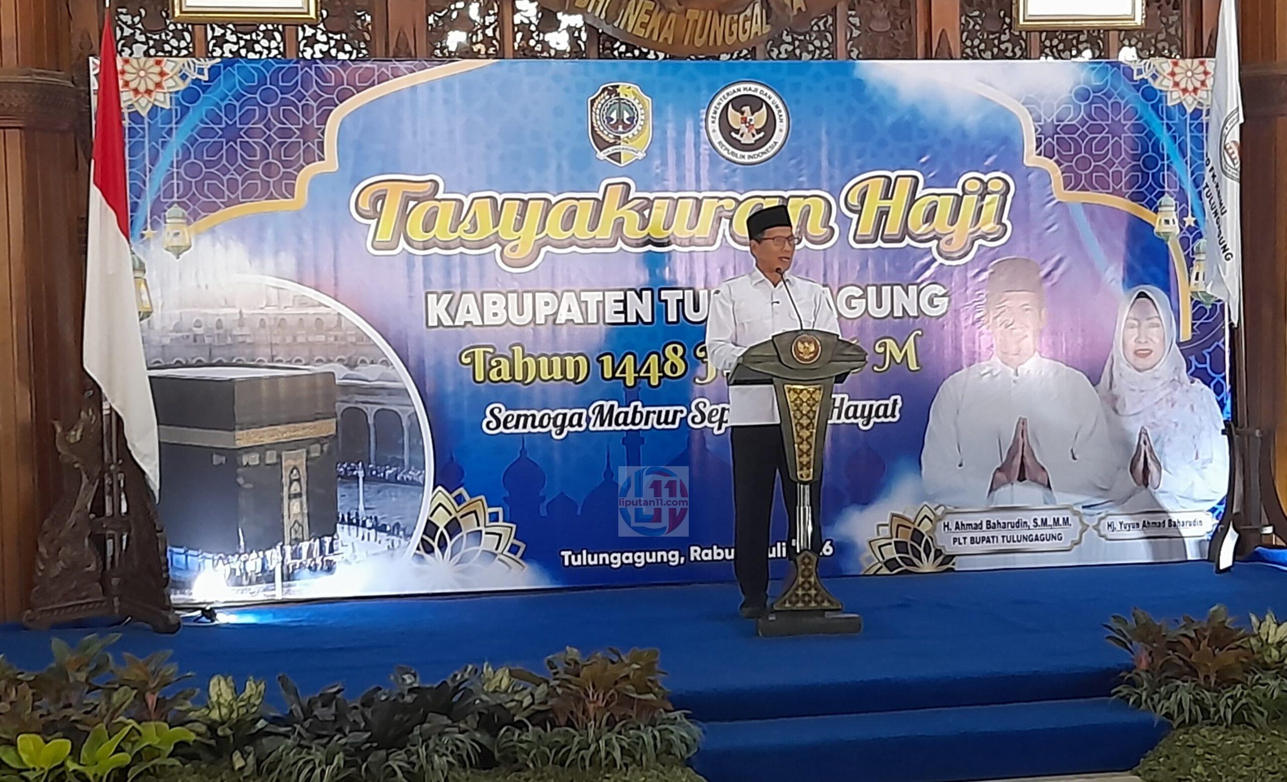 Plt Bupati Tulungagung Hadiri Tasyakuran Jamaah Haji 2026 dan Pengukuhan DPD Forum Komunikasi KBIHU 1 20260708 230718 scaled