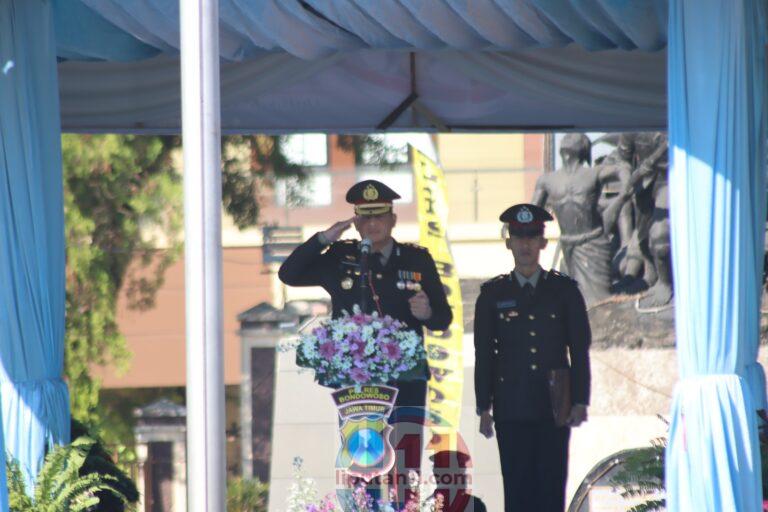 Upacara Hari Bhayangkara ke 80 di Bondowoso, Kapolres Ajak Personel Jaga Integritas dan Kepercayaan Publik IMG 20260701 WA0113
