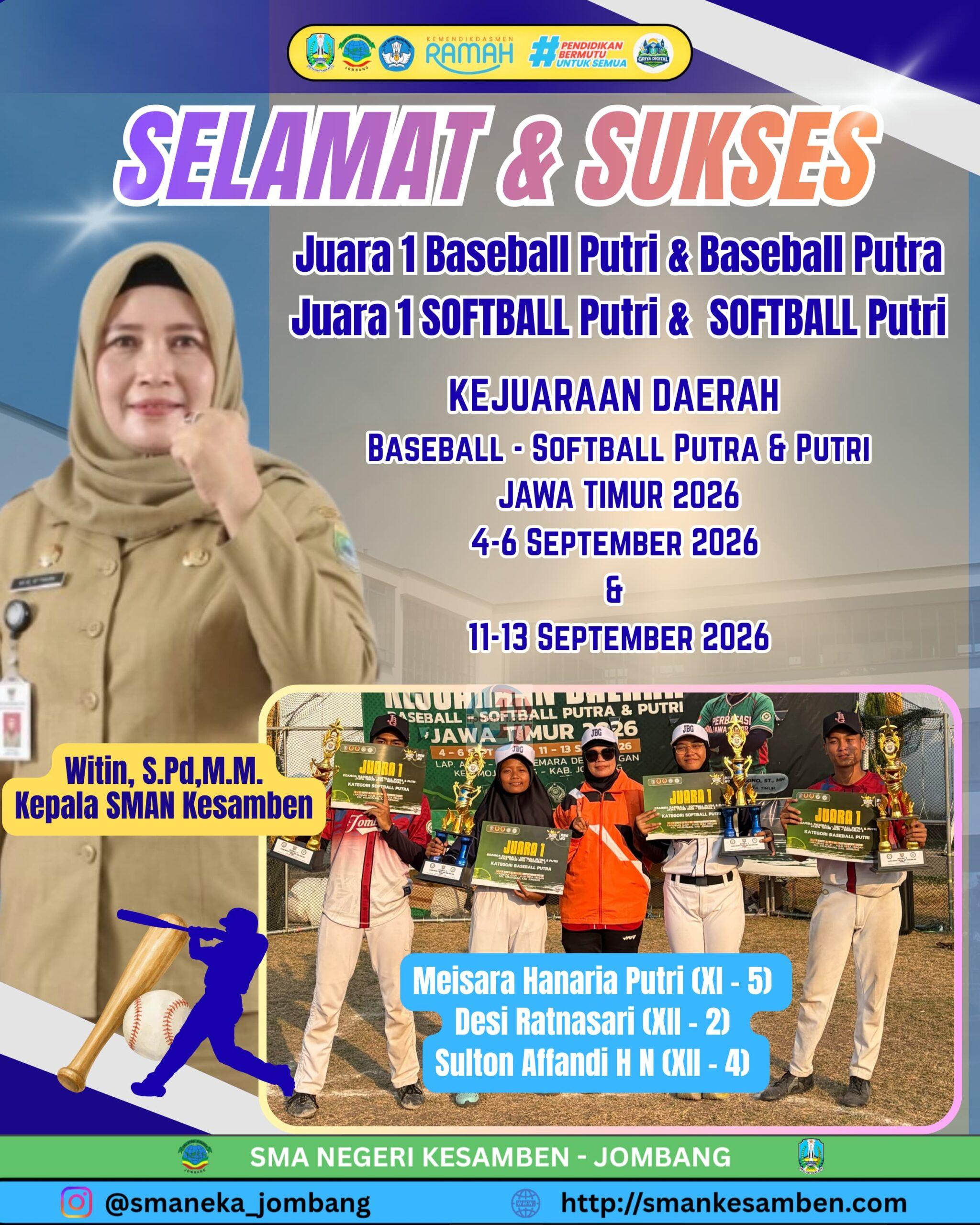 SMAN Kesamben Jombang Ukir Prestasi Gemilang, Sapu Bersih Empat Gelar Juara 1 Kejurda Jatim 2026 1 IMG 20260915 WA0005 scaled