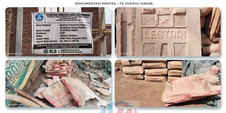 Proyek Revitalisasi TK (*Saiful Hasan*) Rp700 Juta Tercium Amis: Material Diduga “Sunat” Spek, Mutu Bangunan Memprihatinkan IMG 20261031 WA0039